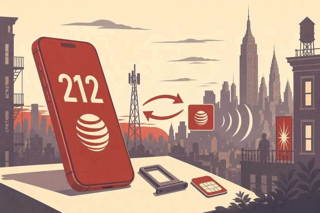 212 Area Code Phone Number with AT&T Wireless