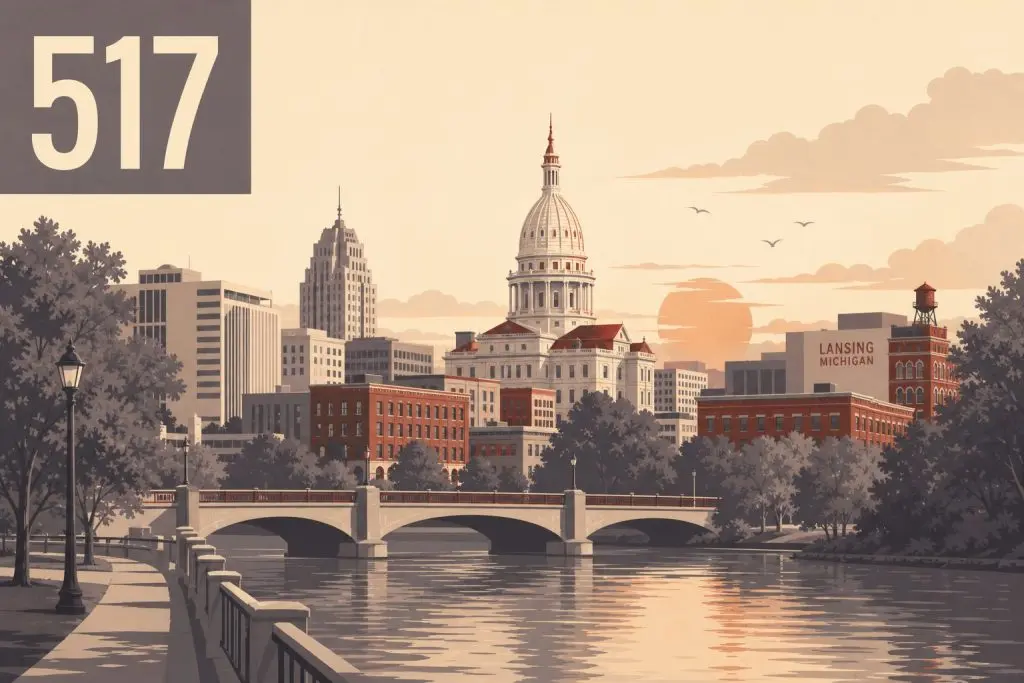 Area Code 517: Lansing, Michigan Coverage & History
