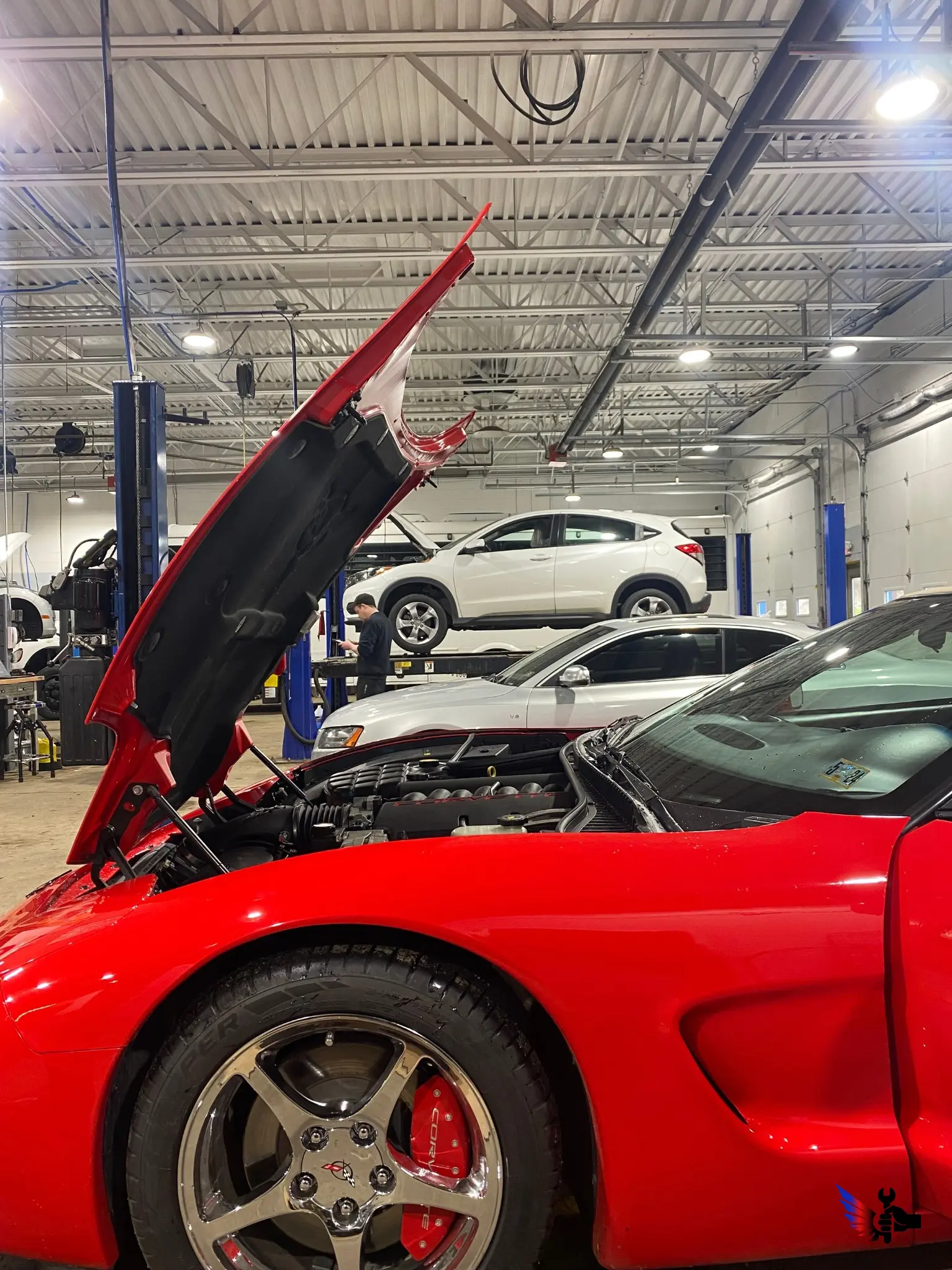 red_car_in_shop