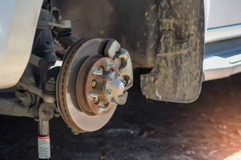 Remove the wheel to repair brake system.