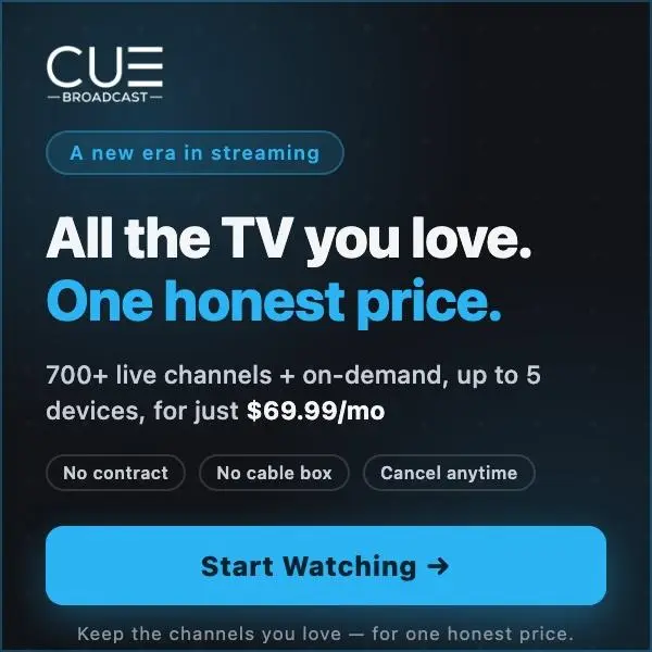 A new era in streaming All the TV you love. One honest price. 700+ live channels + on-demand, up to 5 devices, for just $69.99/mo No contract No cable box Cancel anytime Start Watching → Keep the channels you love - for one honest price.