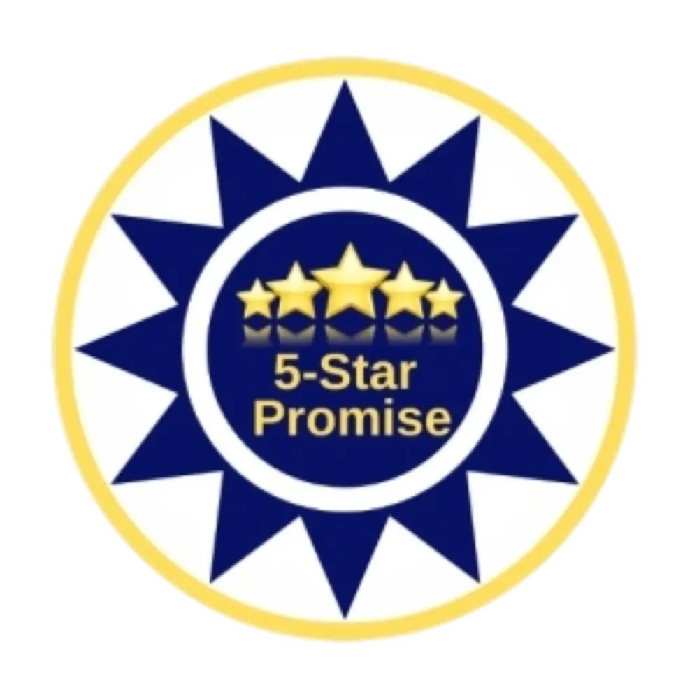 5-star Promise review badge