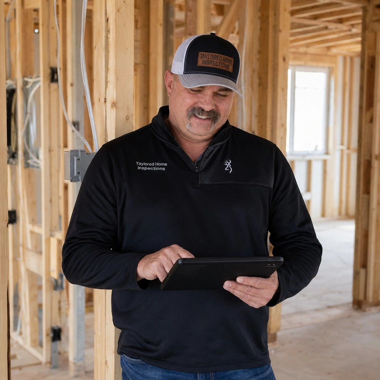 dj-taylor-electrical-panel-home-inspections 3 DJ Taylor documenting construction progress during a residential phase inspection