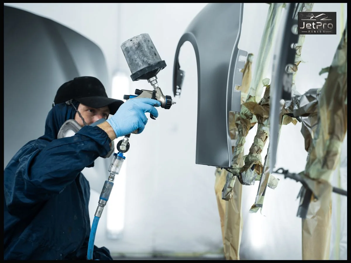 Aircraft painting cost factors during aircraft surface preparation and metal finishing