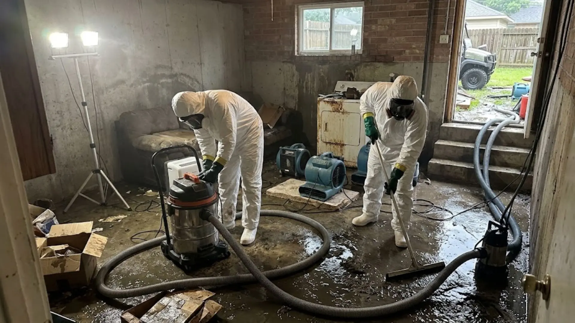sewage backup cleanup