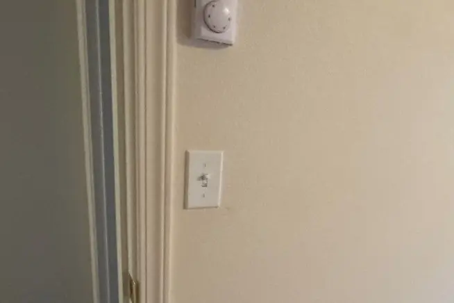 Light Switch installed on a wall