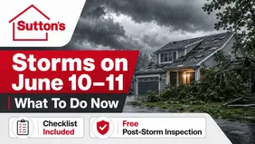 Storm-damaged Springfield-area home after June 10–11 storms with Sutton’s checklist and free post-storm inspection.