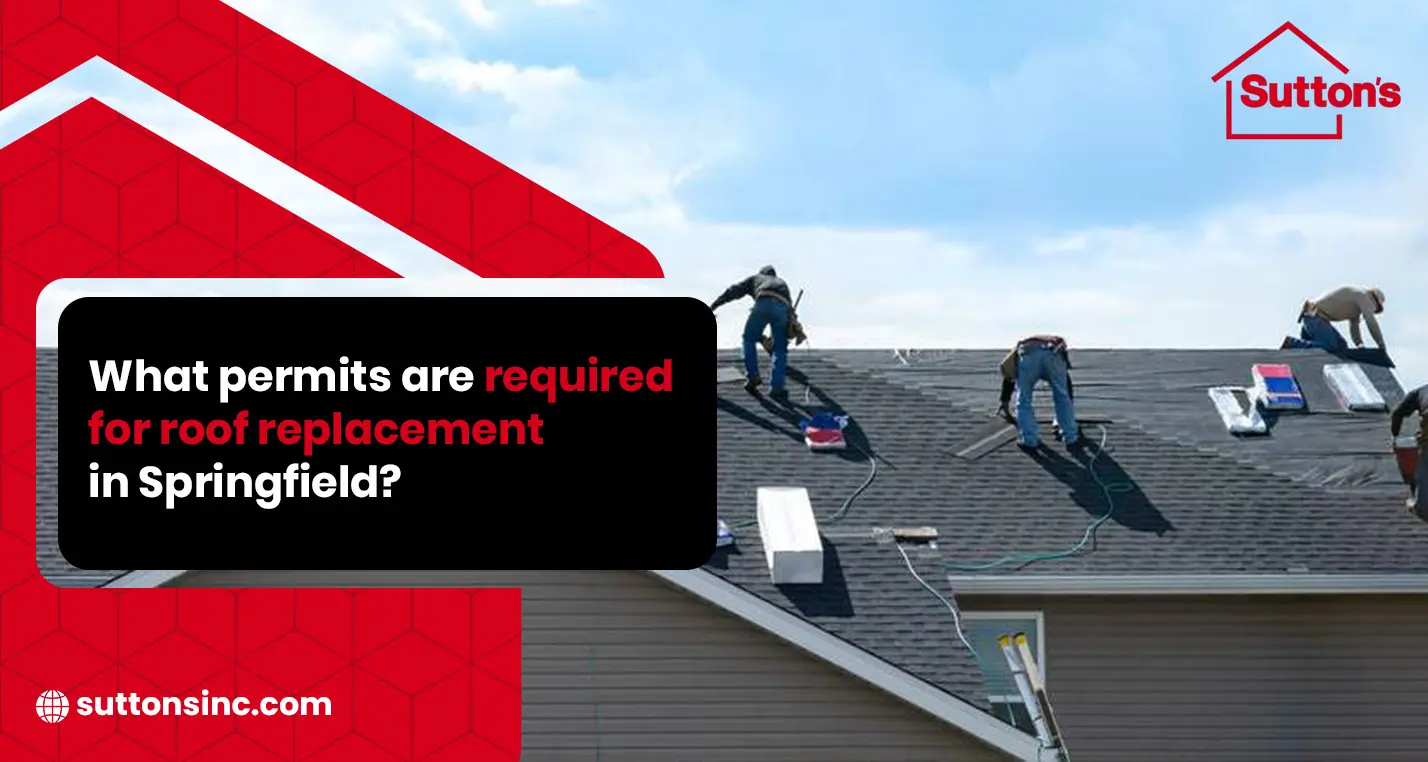 Residential roofing contractor working on a Springfield IL home