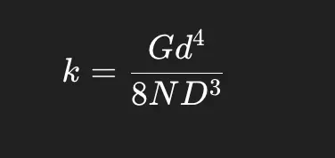 spring calculation formula