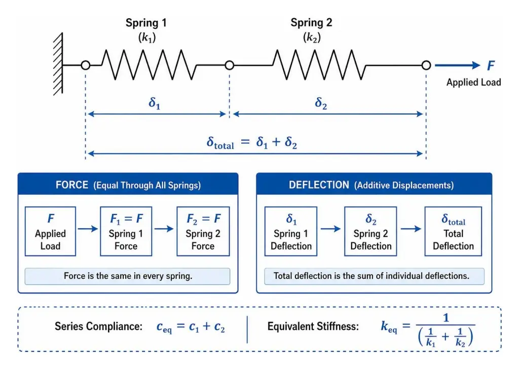 spring constant of springs in series