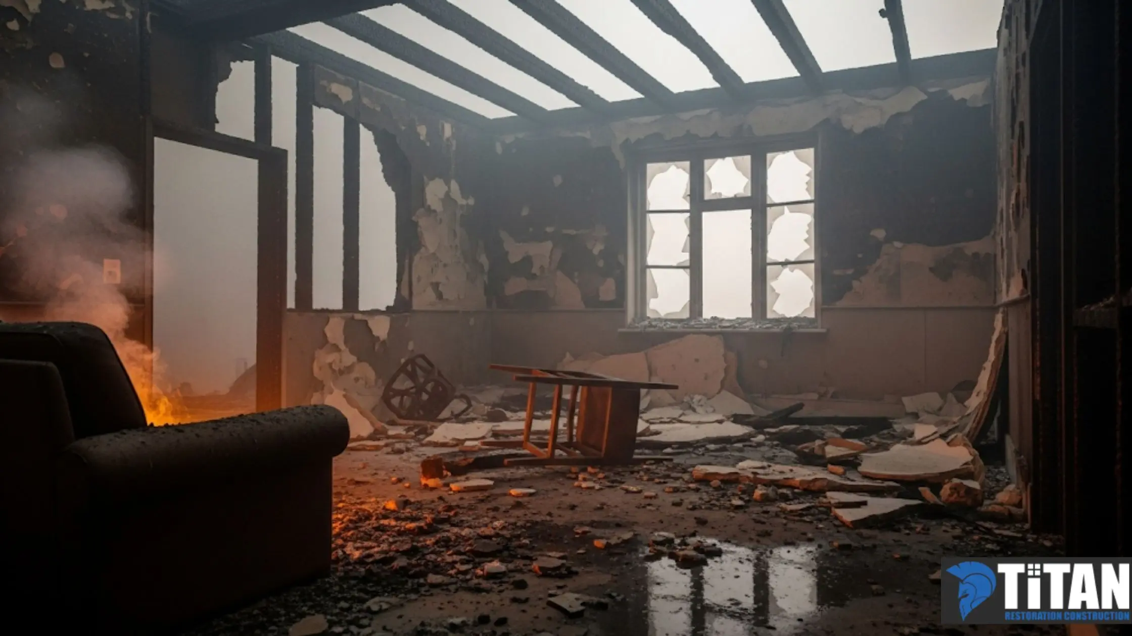 Fire Damage, What to Do Immediately After a Fire Damages Your West Palm Beach Home, Titan Restoration Construction Why Is Immediate Fire Damage Cleanup West Palm Beach Crucial?
