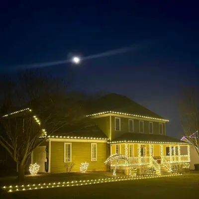 Christmas Light Installation Rockingham County, VA7 Christmas lights professionally installed on a Rockingham County VA home