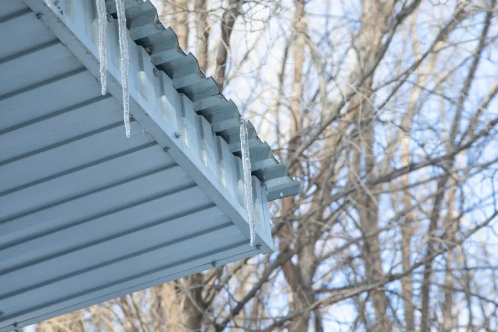 winter roof leak