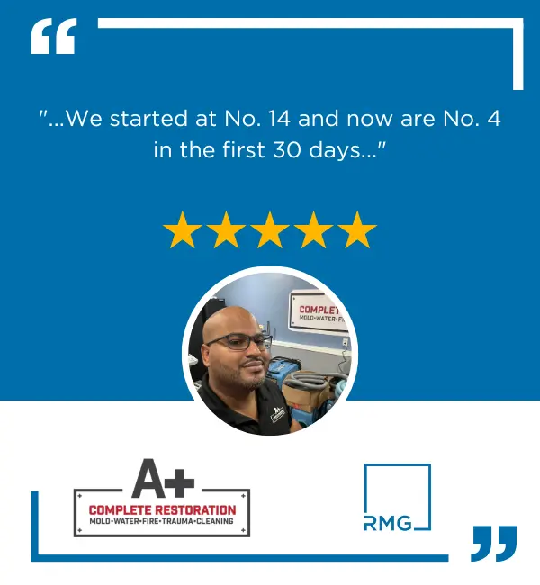 Customer success, story, Restoration Marketing Group, RMG, Restoration Digital Marketing Agency, Restoration Marketing Experts, Water Damage Pay per Click, Water Restoration Marketing
