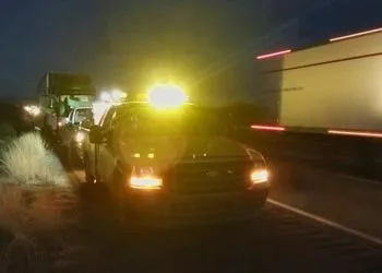 a car with lights on