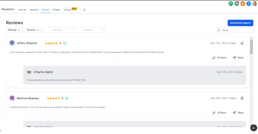 Harness the Power of Customer Feedback with eTegrity Connect's Review Feature