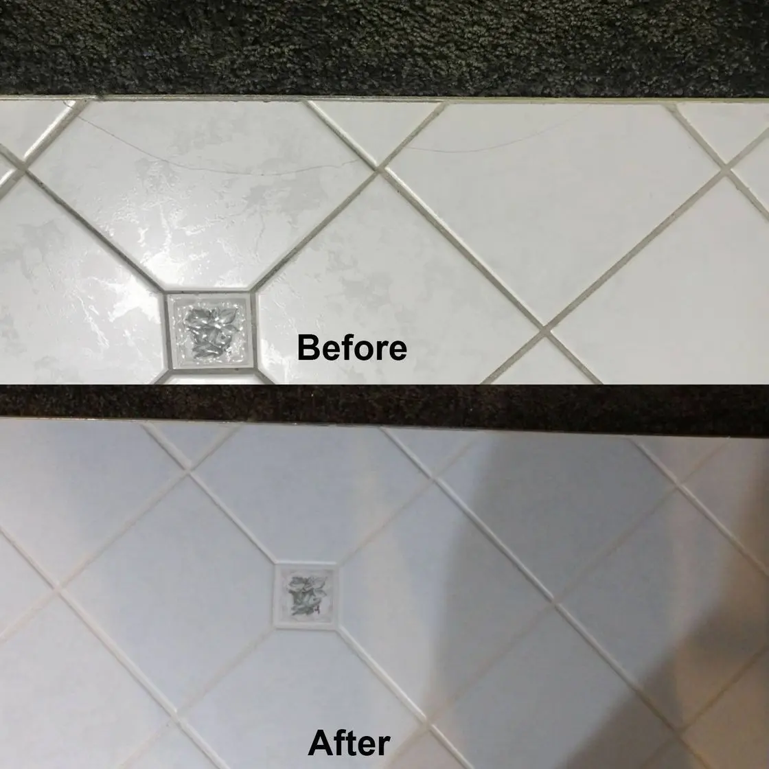 before and after grout cleaning