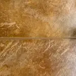Close-up of clean travertine tile after professional cleaning
