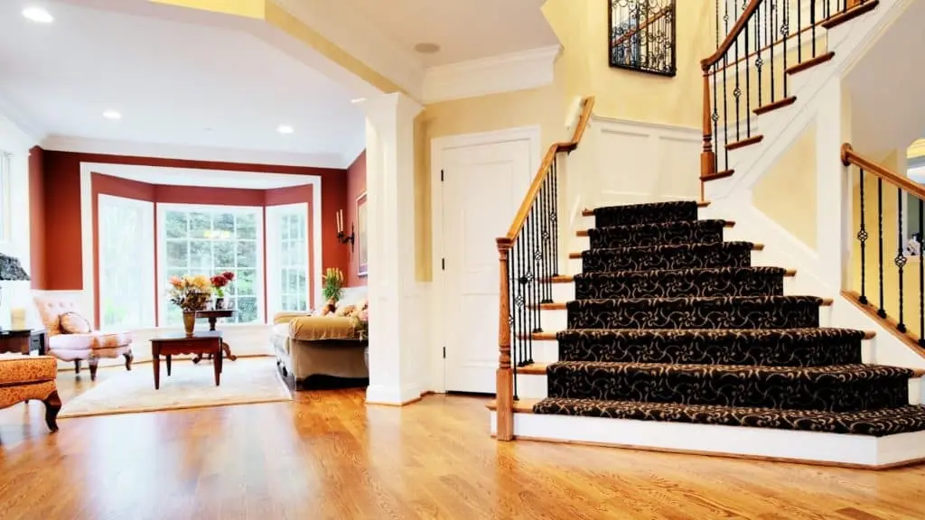 Home Living Room and Staircase View