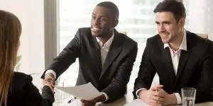 Shaking Hands of Hired Account Manager