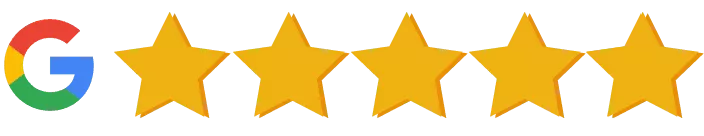 Five yellow stars with Google logo representing the excellent 5-star patient reviews for Multi-Specialty Pain Management in Bronx