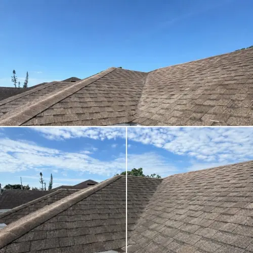 Roof cleaning project in Tampa, FL