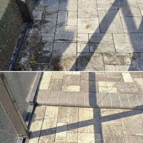 Resealed driveway pavers in Tampa, FL