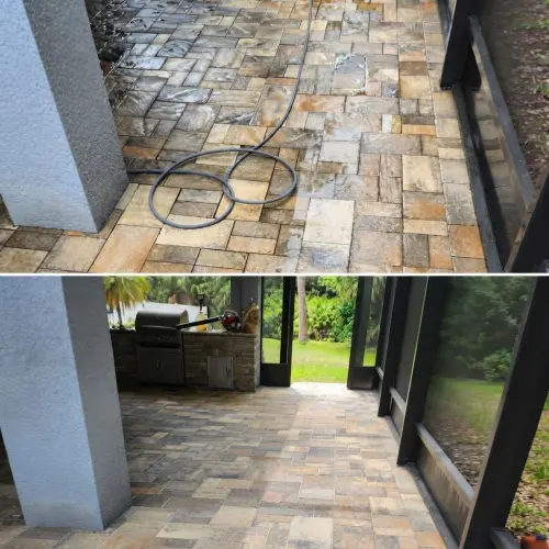 Sealed paver surface with restored shine in Tampa, FL