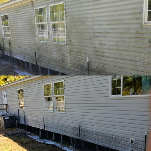 Algae and mold removed from a home exterior in Tampa, FL