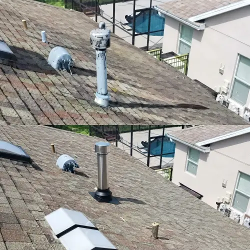 Algae removed from a roof in Tampa, FL