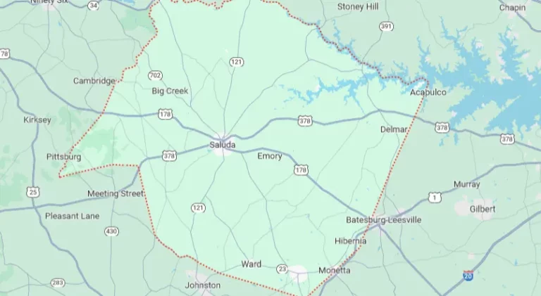 Saluda SC map