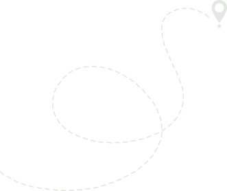 Dashed line leading to a location pin icon Takeoff-Moving Toronto