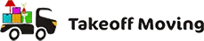 Takeoff Moving logo with a truck carrying boxes Takeoff-Moving Toronto