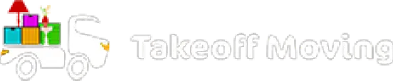 Takeoff Moving logo: a moving truck loaded with boxes and a lamp Takeoff-Moving Toronto