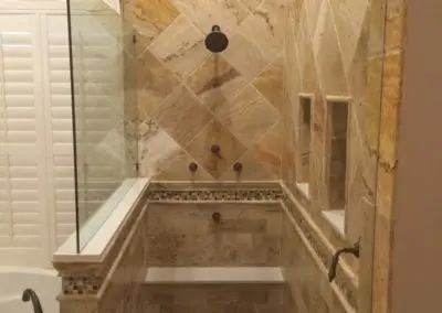 newly tiled shower