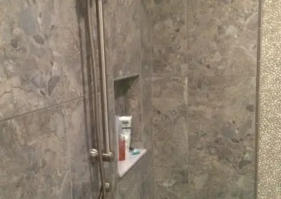 newly tiled shower