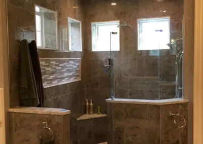 newly tiled shower