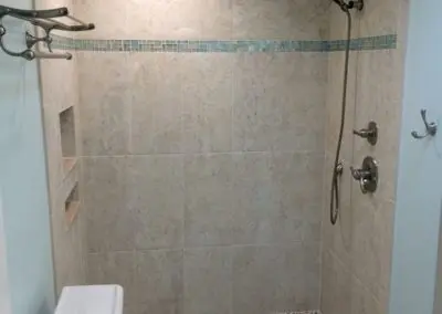 newly tiled shower