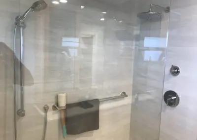 gray bathroom tiles