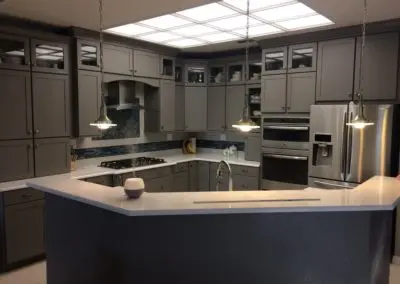 gray kitchen cabinets