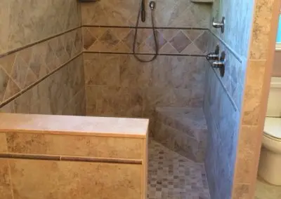 newly tiled shower
