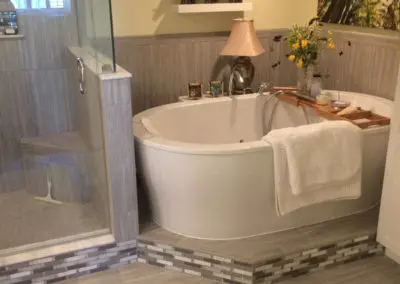 newly tiled bathroom