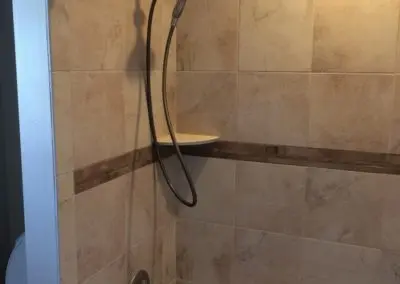 shower with new tile