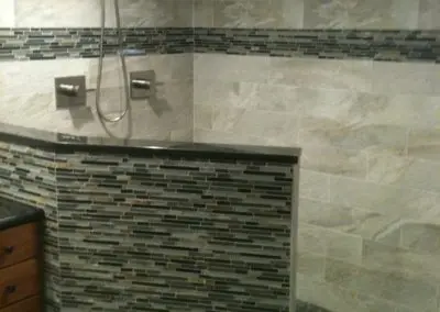 new bathroom shower area