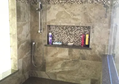 newly tiled shower