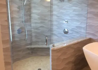 newly tiled bathroom