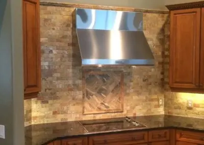 new stove range and backsplash