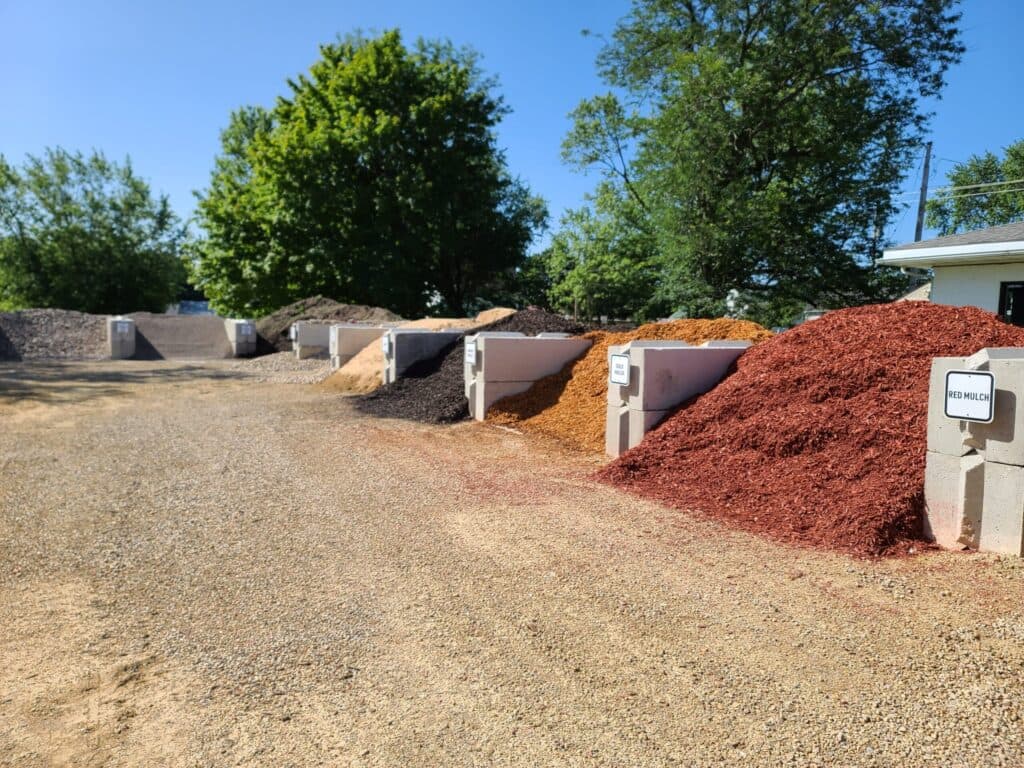 A landscaping project featuring fresh gravel and edging materials, in Fennimore, WI.