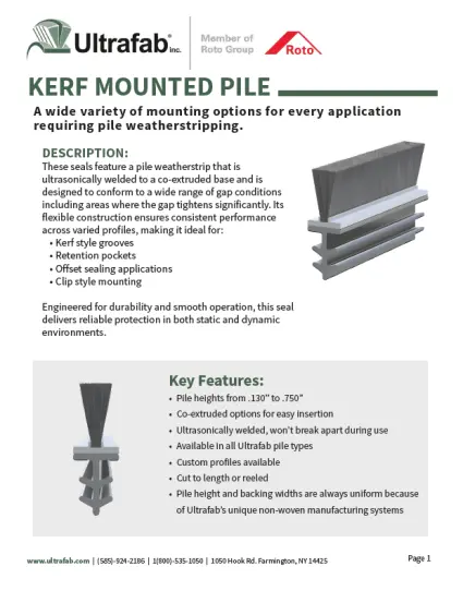 Ultrafab Kerf Mounted Sell Sheet Cover