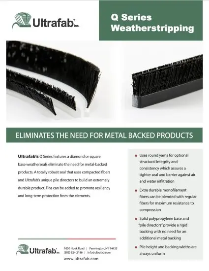 Ultrafab Q Series Sell Sheet Cover